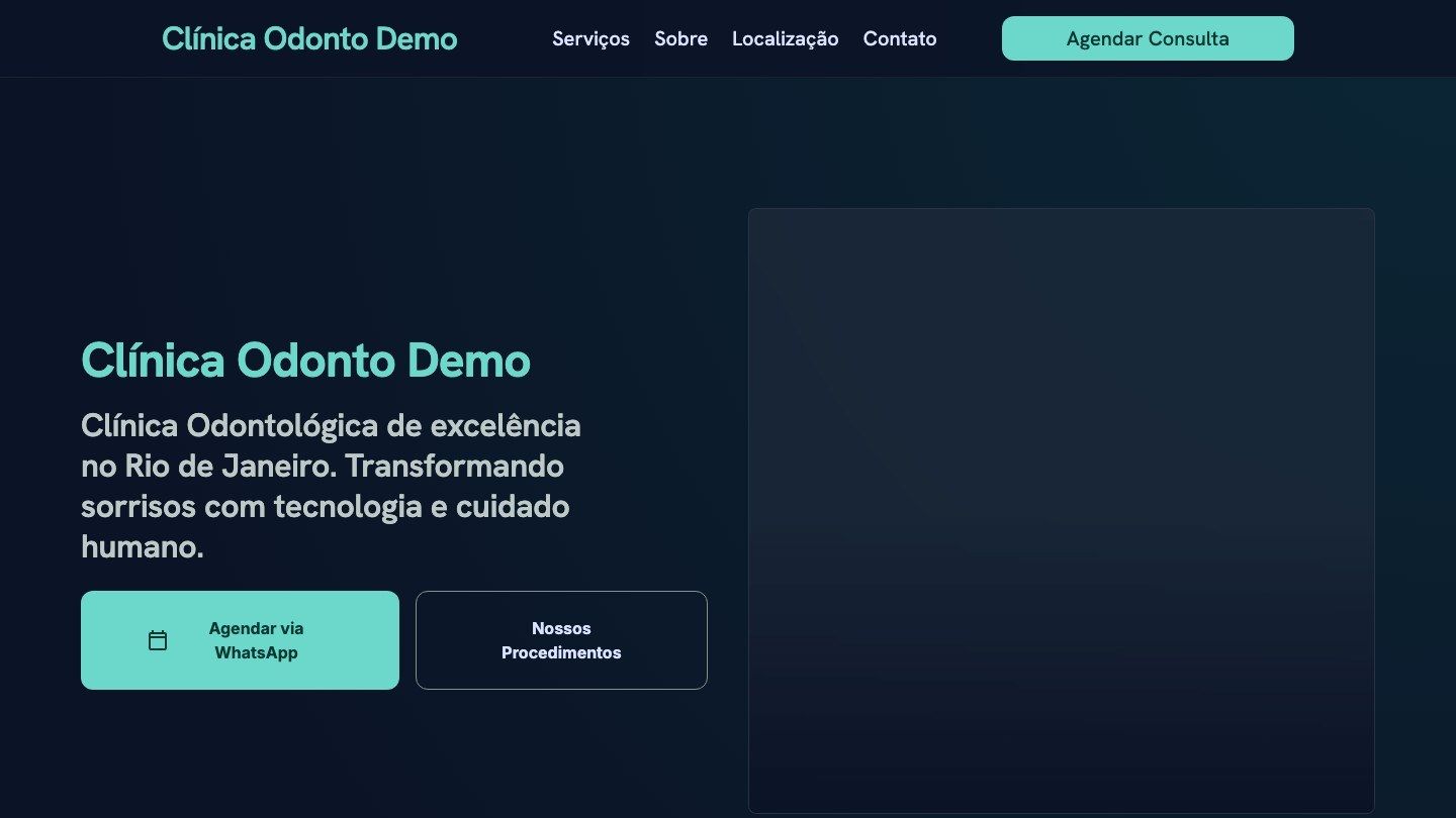 Clínica odontológica — site gerado pela SuaMarca