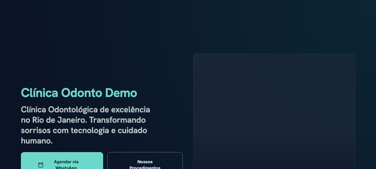 Clínica odontológica — site gerado pela SuaMarca